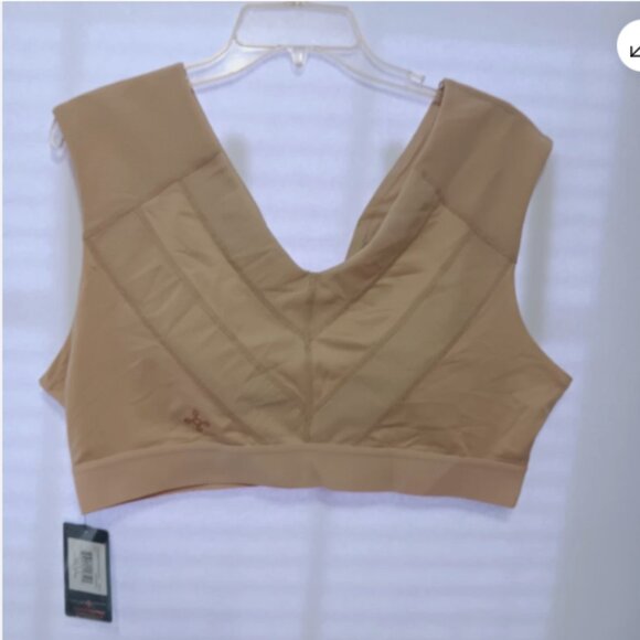 Tommie Copper 3XL Shoulder Support Bra Nude Zip Front New with Tags C20 - Picture 4 of 8